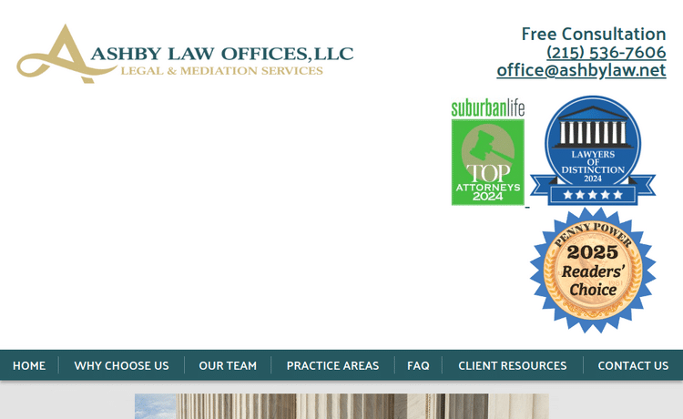 Law Firm Website design for Ashby Law Offices, LLC