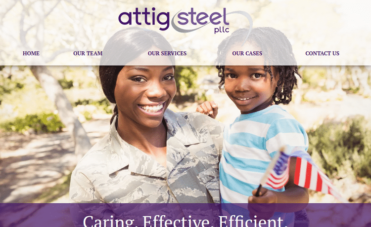 Law Firm Website design for Attig Curran Steel, PLLC