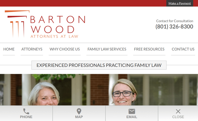 Law Firm Website design for BartonWood