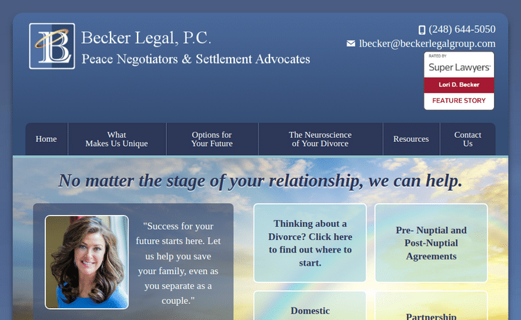 Law Firm Website design for Becker Legal, P.C.