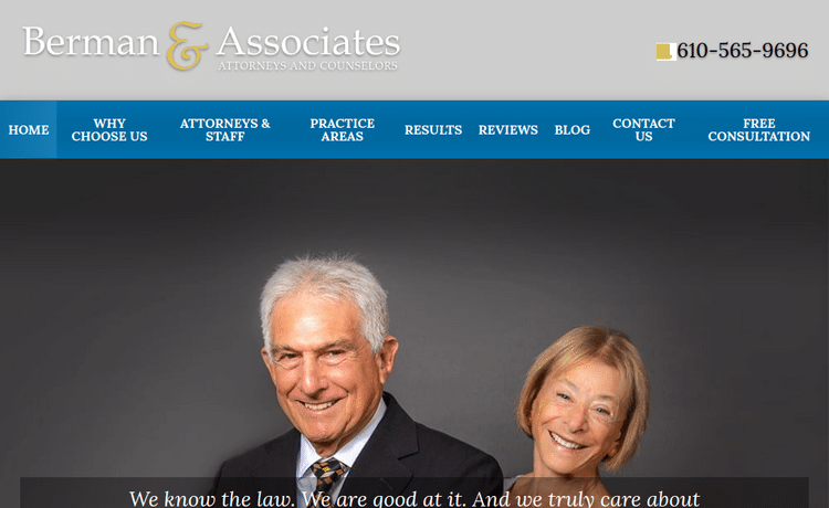 Law Firm Website design for Berman & Associates