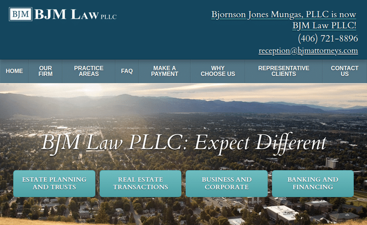 Law Firm Website design for Bjornson Law Offices