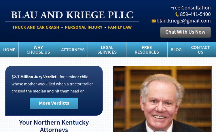 Law Firm Website design for Blau & Kriege PLLC