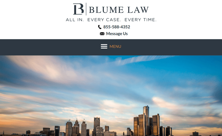 Law Firm Website design for Blume Law Group, PLLC