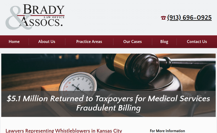 Law Firm Website design for Brady & Associates