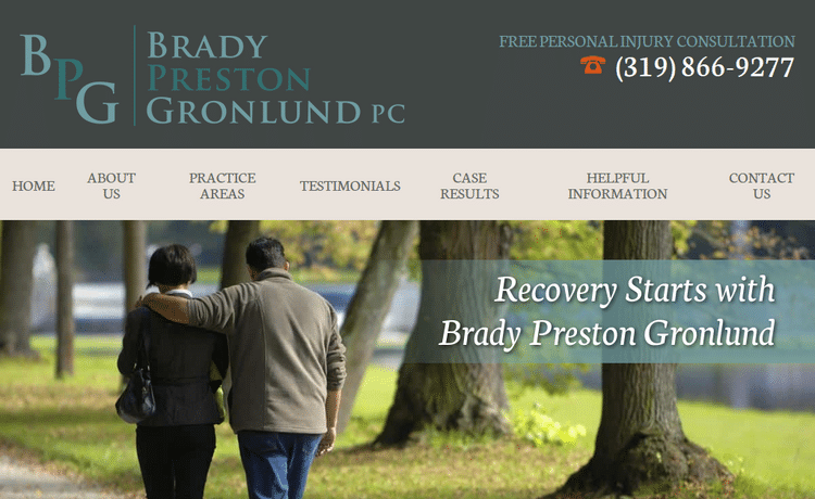 Law Firm Website design for Brady Preston Gronlund PC