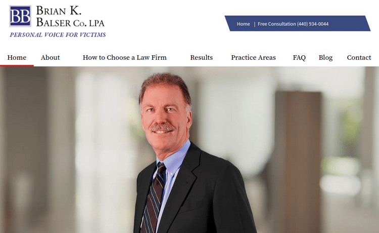 Law Firm Website design for Brian K. Balser Co. LPA