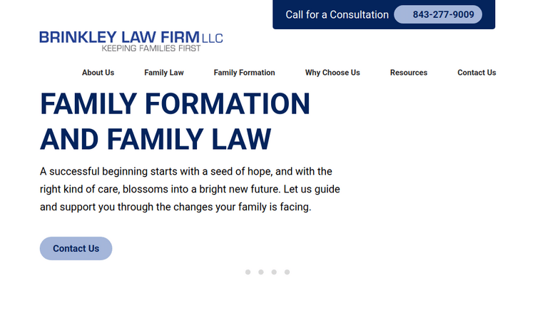 Law Firm Website design for Brinkley Law Firm LLC