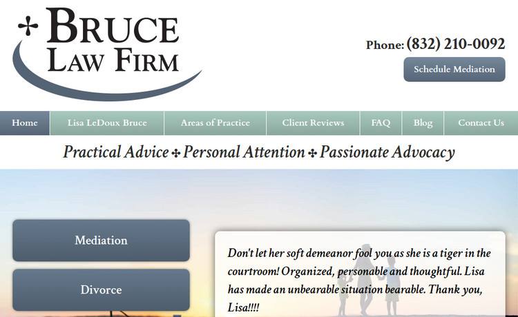 Law Firm Website design for Bruce Law Firm, P.C.