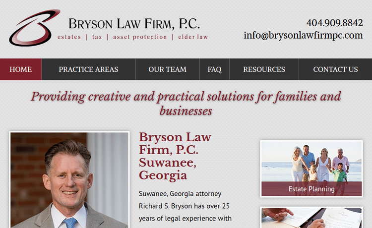 Law Firm Website design for Bryson Law Firm, P.C.