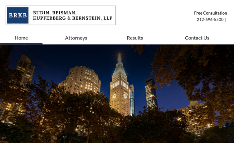 Law Firm Website design for Budin, Reisman, Kupferber…