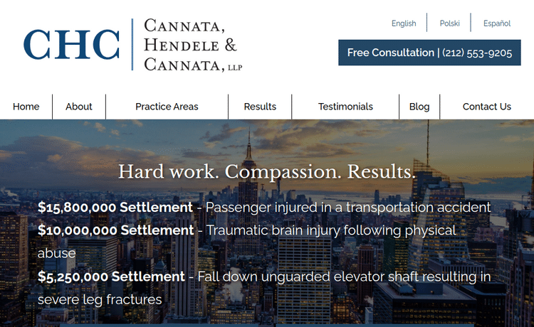 Law Firm Website design for Cannata, Hendele & Cannat…