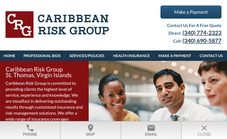Law Firm Website design for Caribbean Risk Group