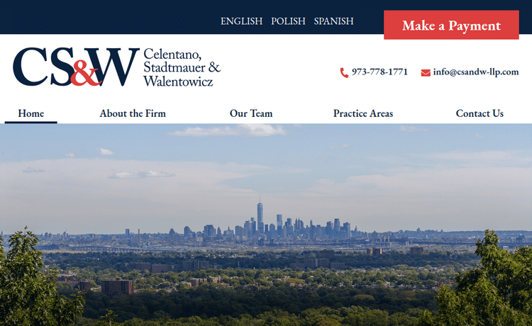 Law Firm Website design for Celentano, Stadtmauer & W…