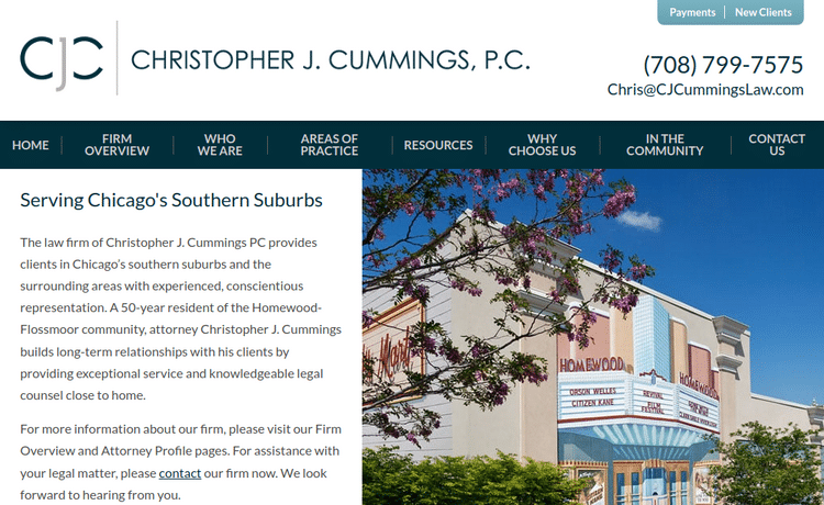 Law Firm Website design for Christopher J. Cummings P…