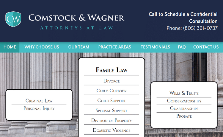 Law Firm Website design for Comstock & Wagner