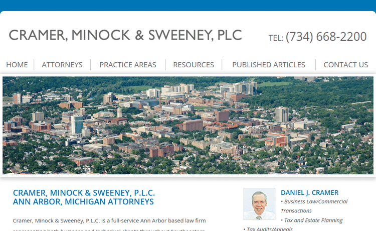 Law Firm Website design for Cramer, Minock & Sweeney…
