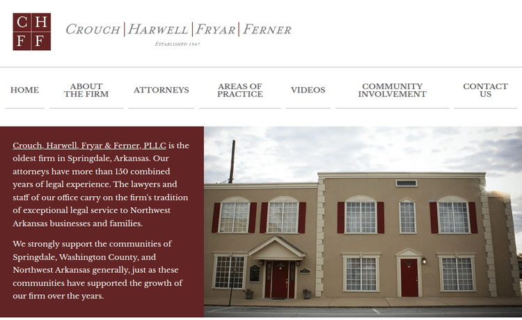 Law Firm Website design for Crouch, Harwell, Fryar &…