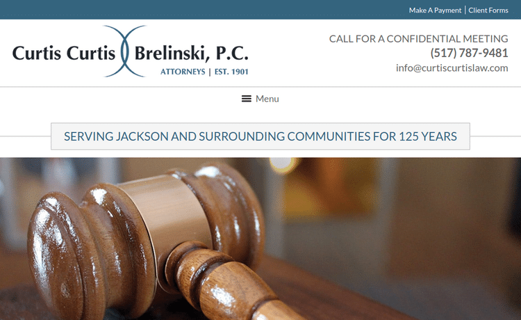 Law Firm Website design for Curtis, Curtis & Brelinsk…