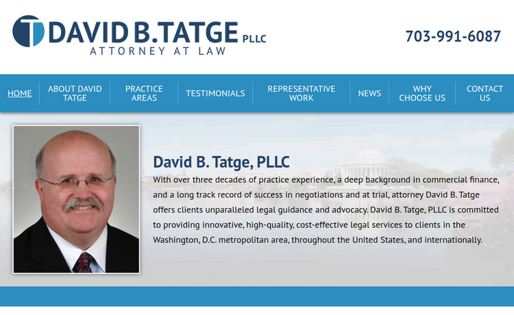 Law Firm Website design for David B. Tatge, PLLC