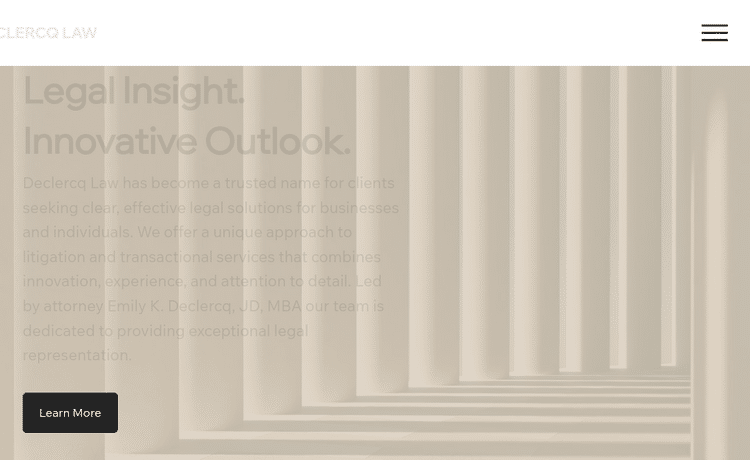 Law Firm Website design for Declercq Law Firm, PLLC