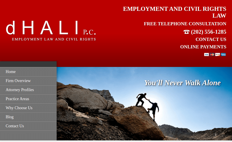 Law Firm Website design for Dhali PLLC