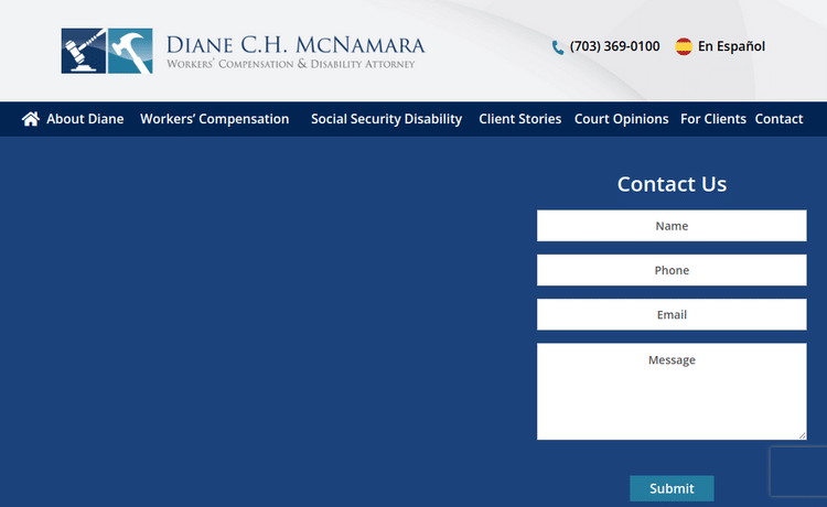 Law Firm Website design for Diane C.H. McNamara