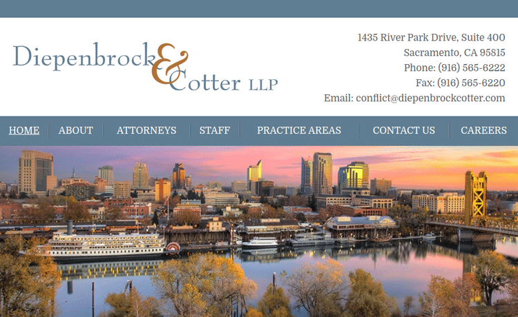 Law Firm Website design for Diepenbrock & Cotter LLP