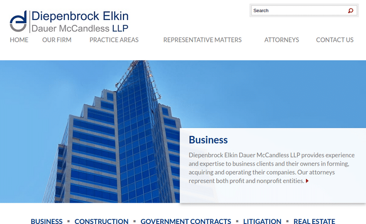 Law Firm Website design for Diepenbrock Elkin Dauer M…