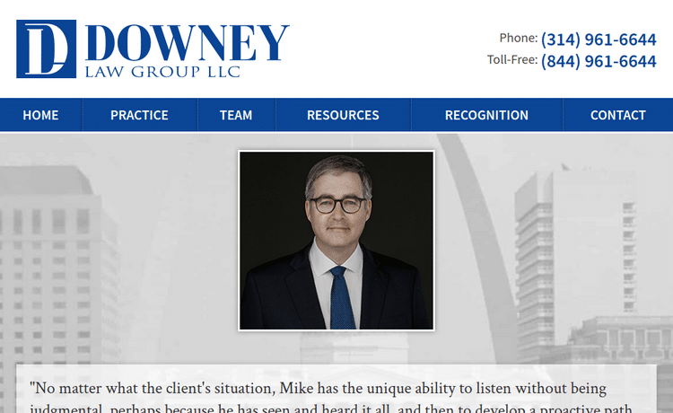 Law Firm Website design for Downey Law Group LLC