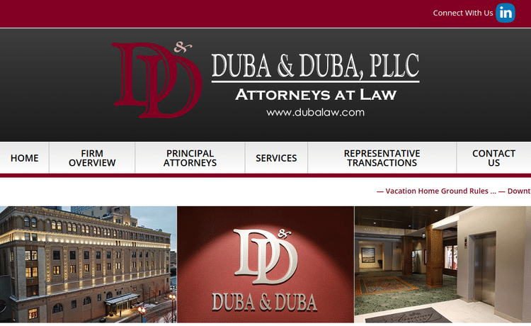 Law Firm Website design for Duba & Duba, PLLC
