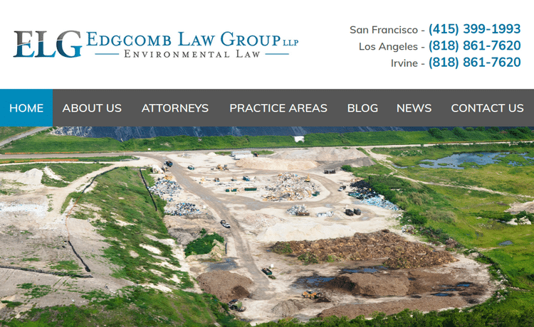 Law Firm Website design for Edgcomb Law Group LLP