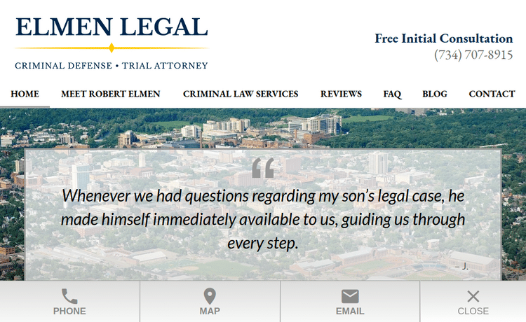 Law Firm Website design for Elmen Legal, PLLC