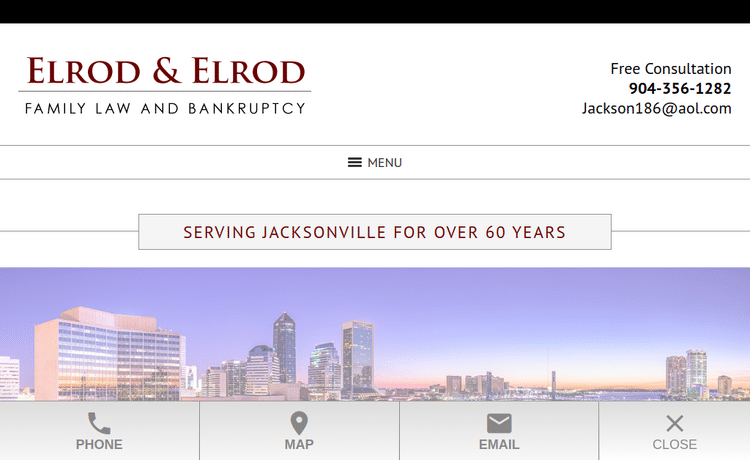 Law Firm Website design for Elrod & Elrod, P.A.