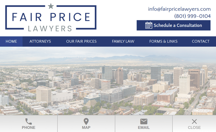 Law Firm Website design for Fair Price Lawyers