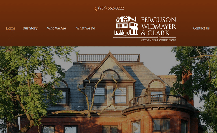 Law Firm Website design for Ferguson Widmayer PC