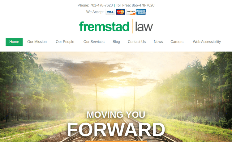 Law Firm Website design for Fremstad Law