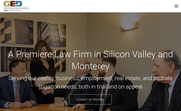 Law Firm Website design for Gates Eisenhart Dawson