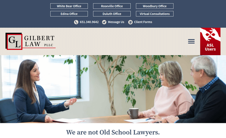 Law Firm Website design for Gilbert Law PLLC