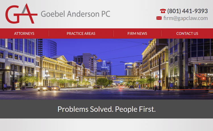 Law Firm Website design for Goebel Anderson PC