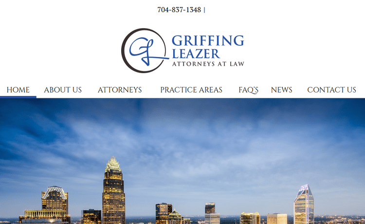 Law Firm Website design for Griffing Leazer, PLLC