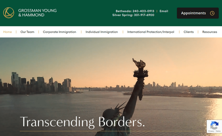 Law Firm Website design for Grossman Young & Hammond