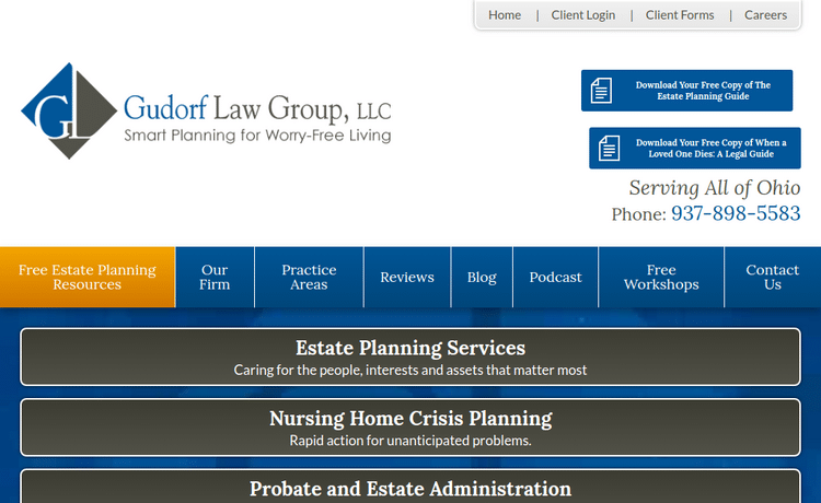 Law Firm Website design for Gudorf Law Group, LLC