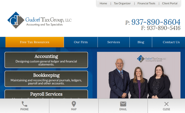 Law Firm Website design for Gudorf Tax Group, LLC