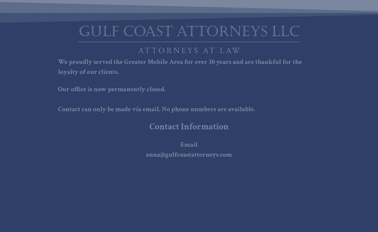 Law Firm Website design for Gulf Coast Attorneys LLC