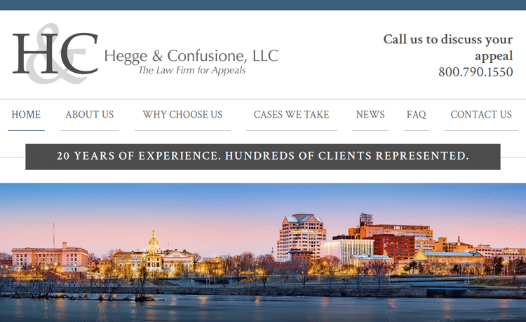 Law Firm Website design for Hegge & Confusione, LLC