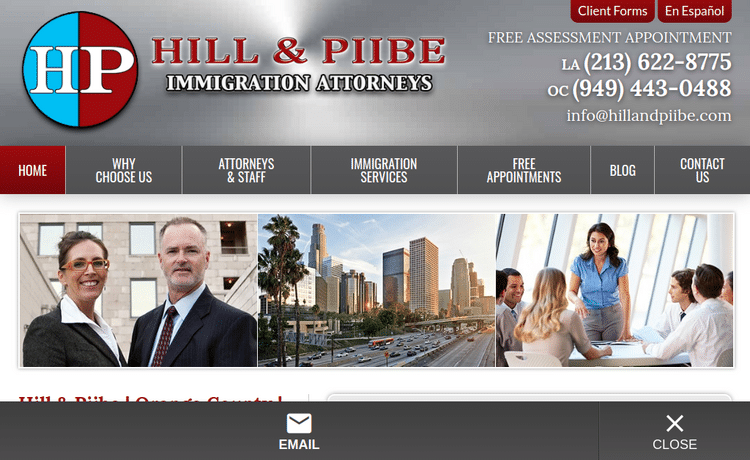 Law Firm Website design for Hill & Piibe, Immigration…