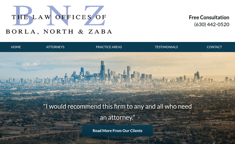 Law Firm Website design for Hubeny & Zaba, LLC