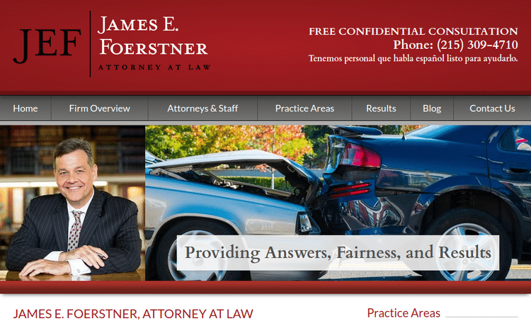 Law Firm Website design for James E. Foerstner, Attor…