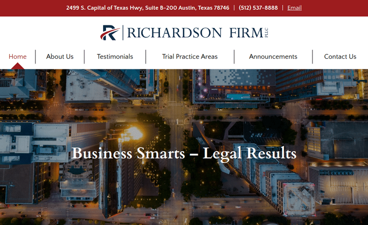 Law Firm Website design for James M. Richardson